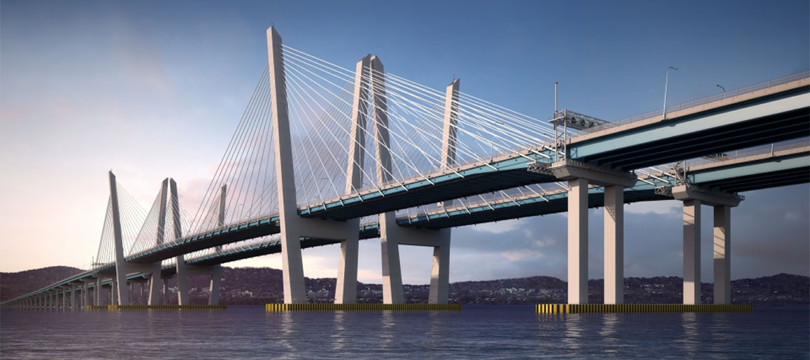 Photo/rendering of New Governor Mario M. Cuomo Bridge